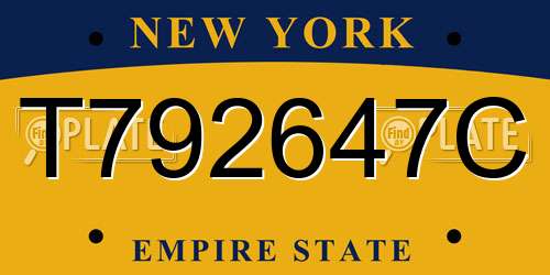 T792647C New York License Plate