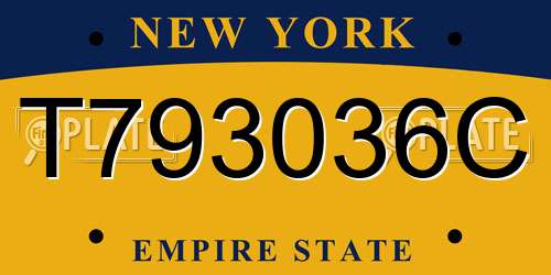 T793036C New York License Plate