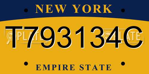 T793134C New York License Plate