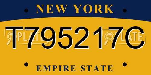 T795217C New York License Plate