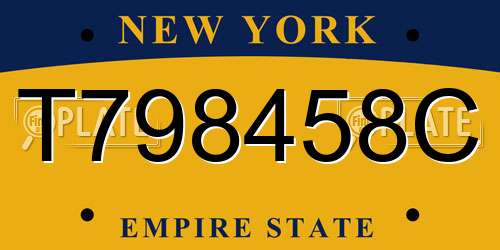 T798458C New York License Plate