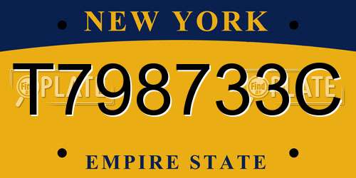 T798733C New York License Plate