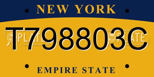 T798803C New York License Plate