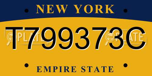 T799373C New York License Plate