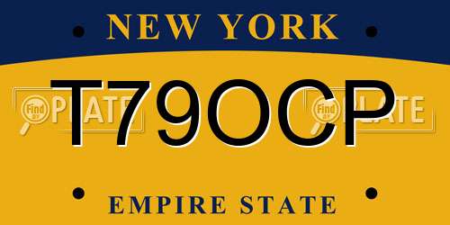 T79OCP New York License Plate