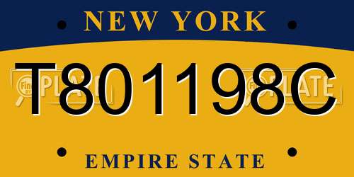 T801198C New York License Plate