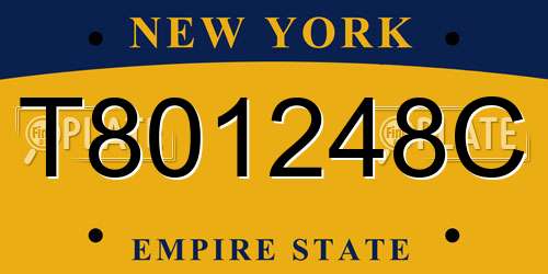 T801248C New York License Plate