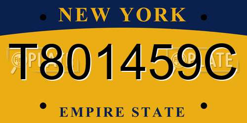 T801459C New York License Plate