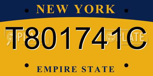 T801741C New York License Plate