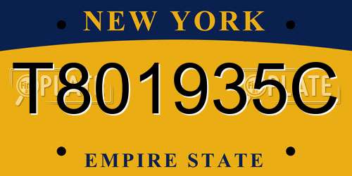 T801935C New York License Plate