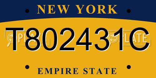 T802431C New York License Plate