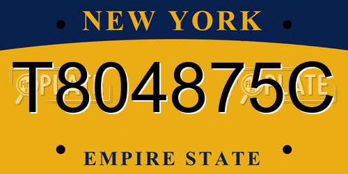 T804875C New York License Plate