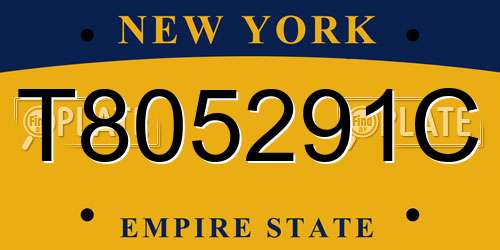 T805291C New York License Plate