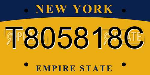 T805818C New York License Plate