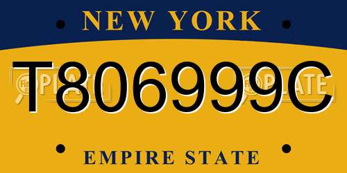 T806999C New York License Plate