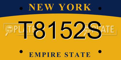 T8152S New York License Plate