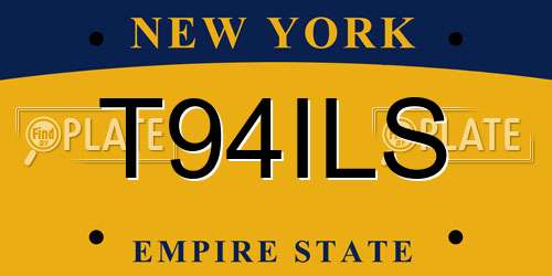 T94ILS New York License Plate