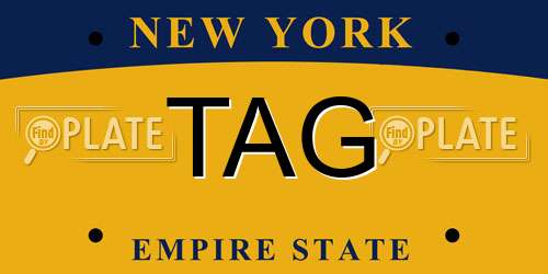 TAG New York License Plate