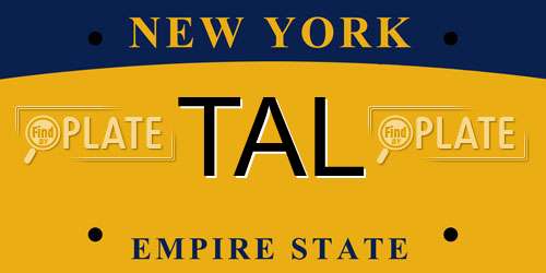 TAL New York License Plate
