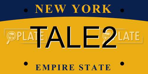 TALE2 New York License Plate