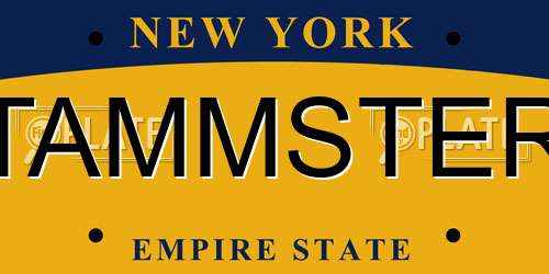 TAMMSTER New York License Plate