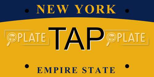 TAP New York License Plate