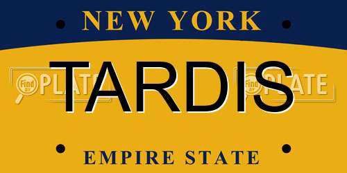 TARDIS New York License Plate