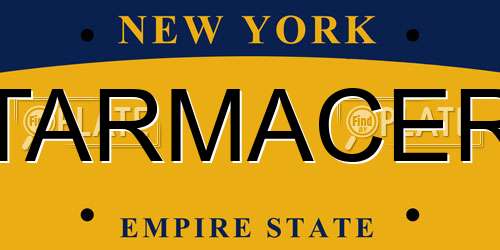 TARMACER New York License Plate
