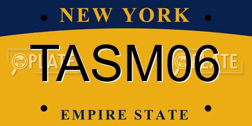 TASM06 New York License Plate