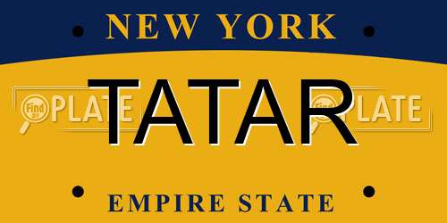 TATAR New York License Plate