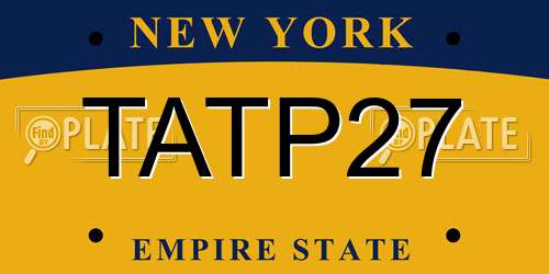 TATP27 New York License Plate