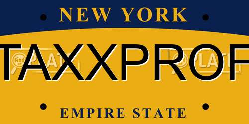 TAXXPROF New York License Plate