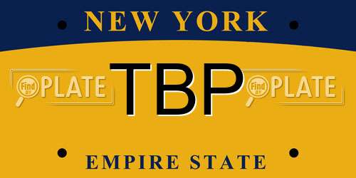 TBP New York License Plate