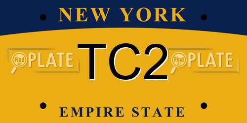 TC2 New York License Plate