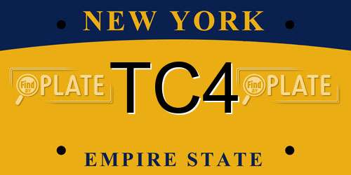 TC4 New York License Plate
