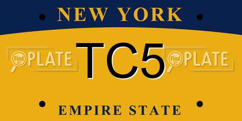 TC5 New York License Plate
