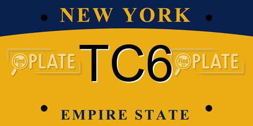 TC6 New York License Plate