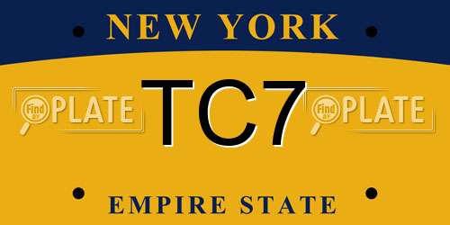 TC7 New York License Plate