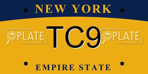 TC9 New York License Plate