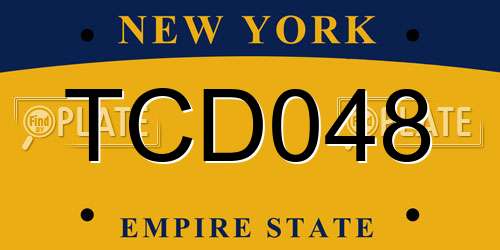 TCD048 New York License Plate