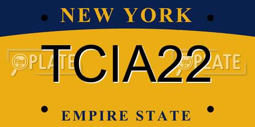 TCIA22 New York License Plate
