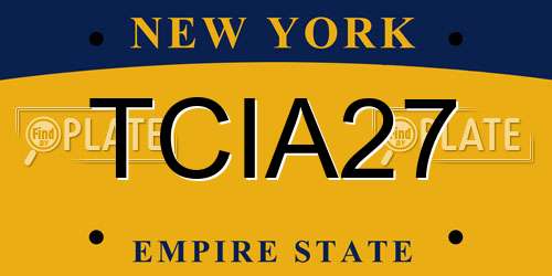 TCIA27 New York License Plate