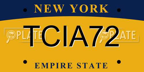 TCIA72 New York License Plate