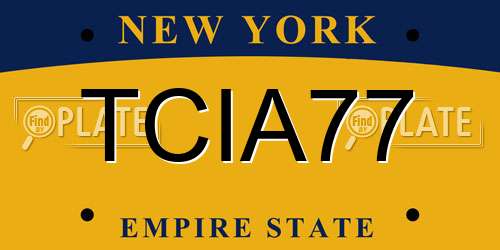 TCIA77 New York License Plate