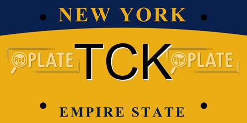 TCK New York License Plate