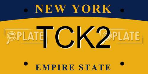TCK2 New York License Plate
