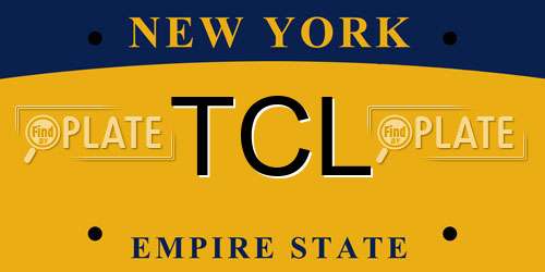 TCL New York License Plate