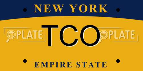 TCO New York License Plate