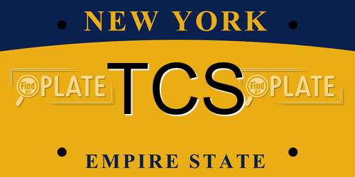 TCS New York License Plate