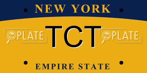 TCT New York License Plate